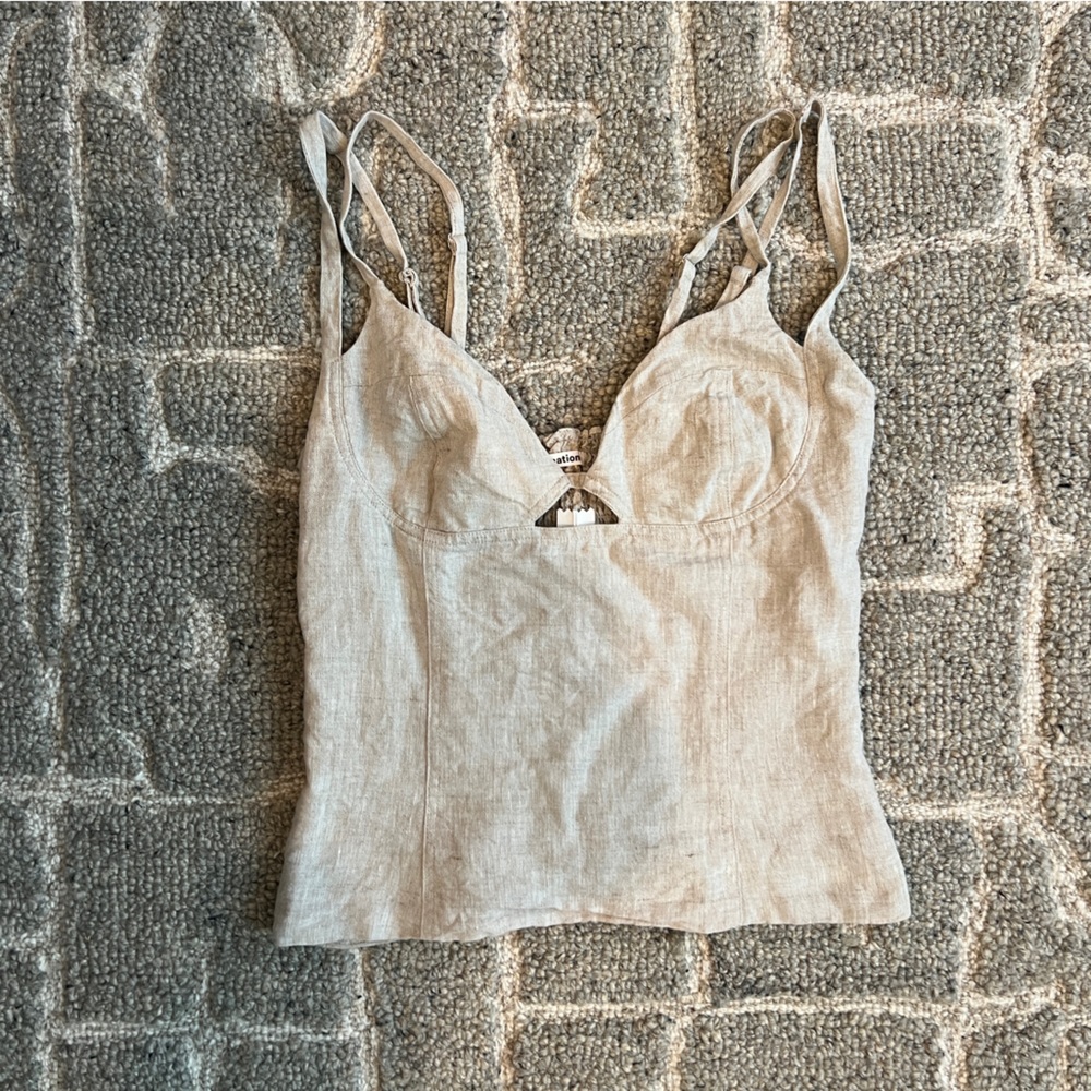 Reformation Linen Camisole Top